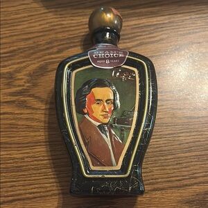 Vintage Black and Gold Decorative Bottle from Beam’s Choice Chopin bourbon